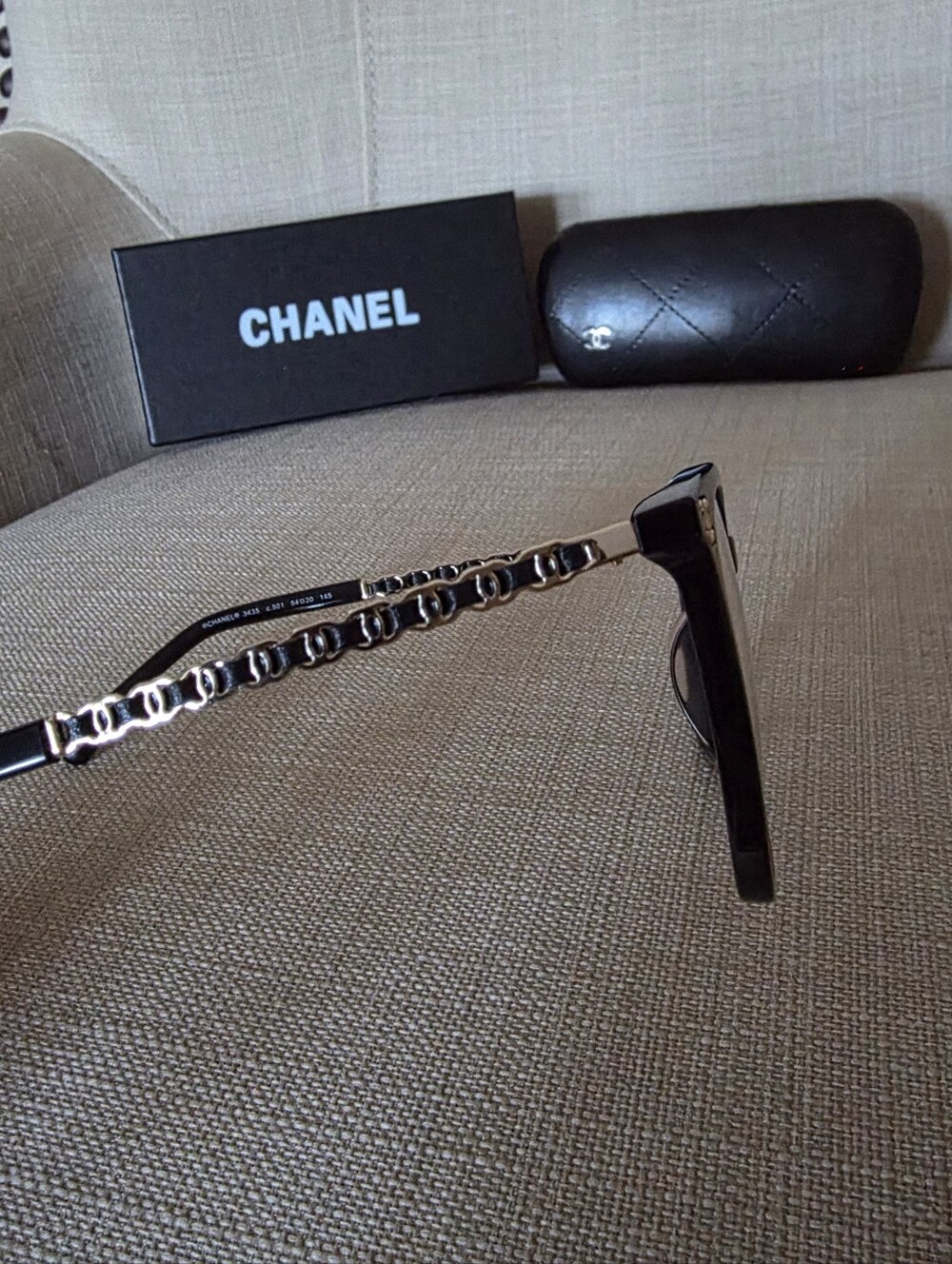 NWOT Chanel Black Square Clear Framed Eyeglasses CH345 54-20-145 - Picture 11 of 14
